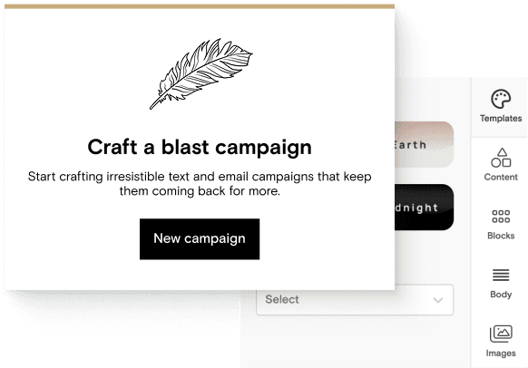 Building a blast campaign in Boulevard Marketing