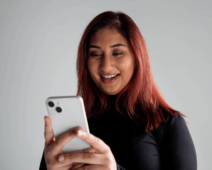 Boulevard online booking on a client’s phone