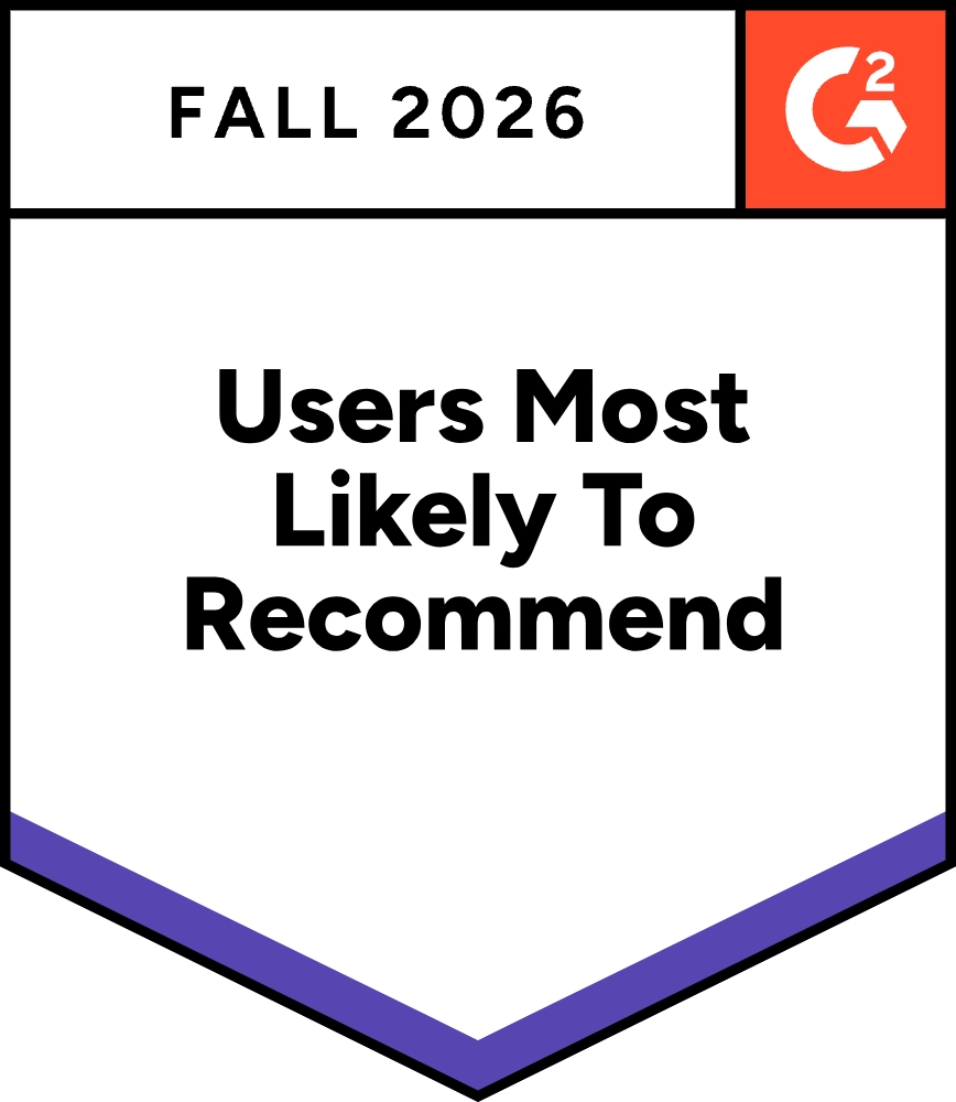 G2 Users Most Likely To Recommend, Fall 2026