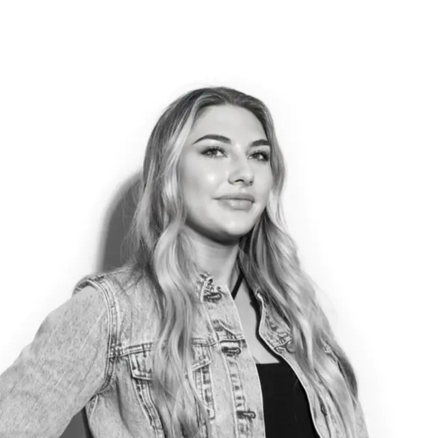 Black and white photo of Education Manager, Skya Jones