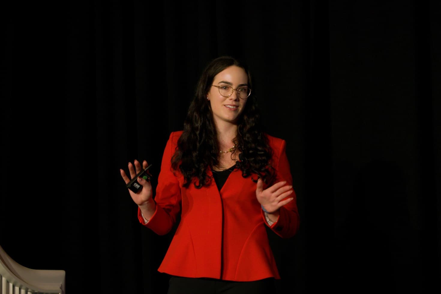 Amber Leonard, SpaDerma's Director of Business Development, gives a talk at the 2023 AmSpa Medical Spa Show