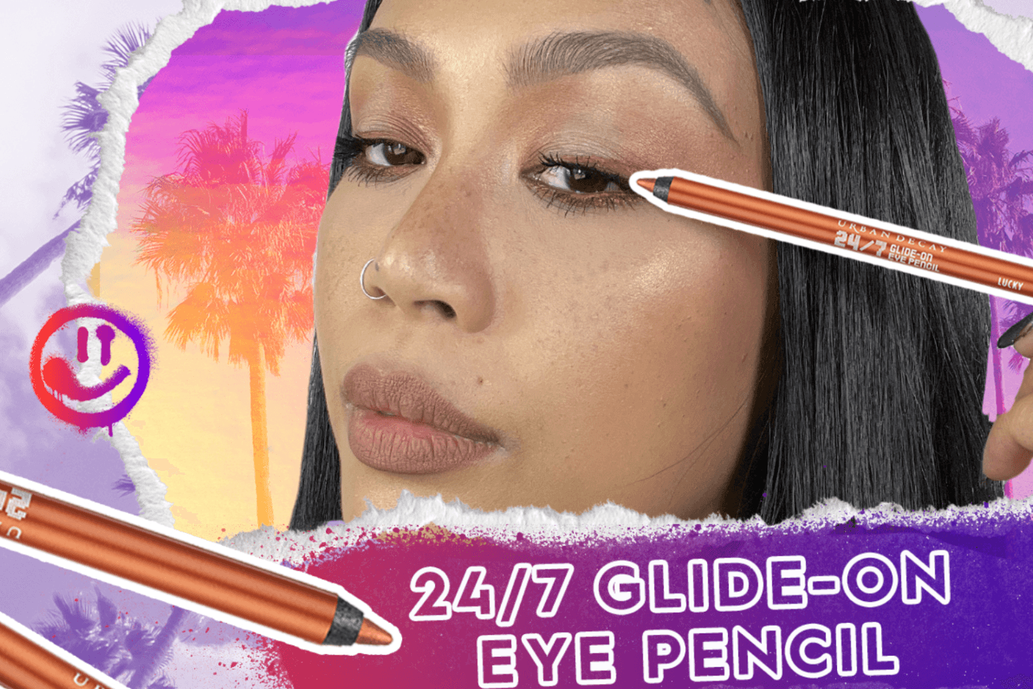 Urban Decay eye pencil is modeled on a glamorous woman.