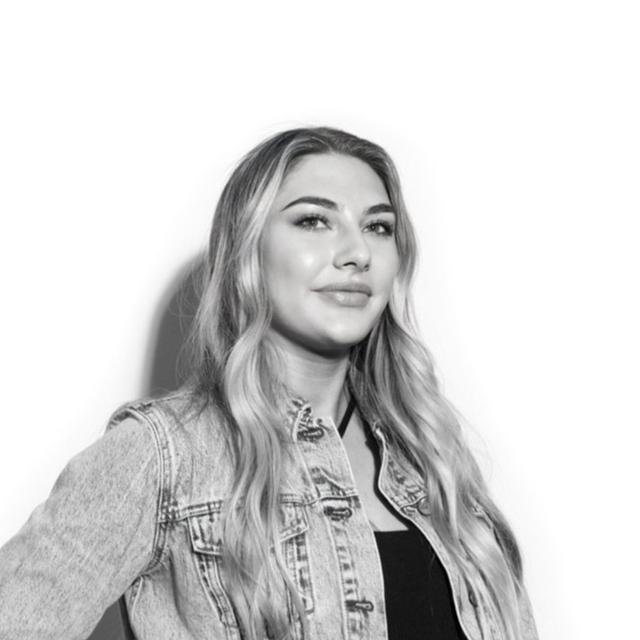 Black and white photo of Education Manager, Skya Jones