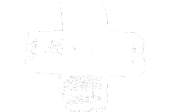 Painted cross logo